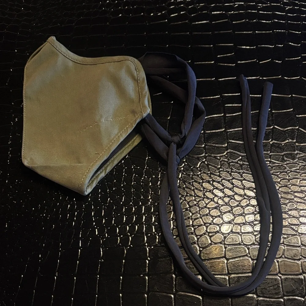 Rick Owens Olive and Black Face Mask